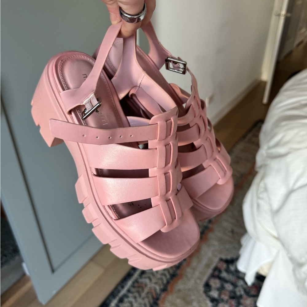 Madden Girl Chunky Pink Retro Sandals